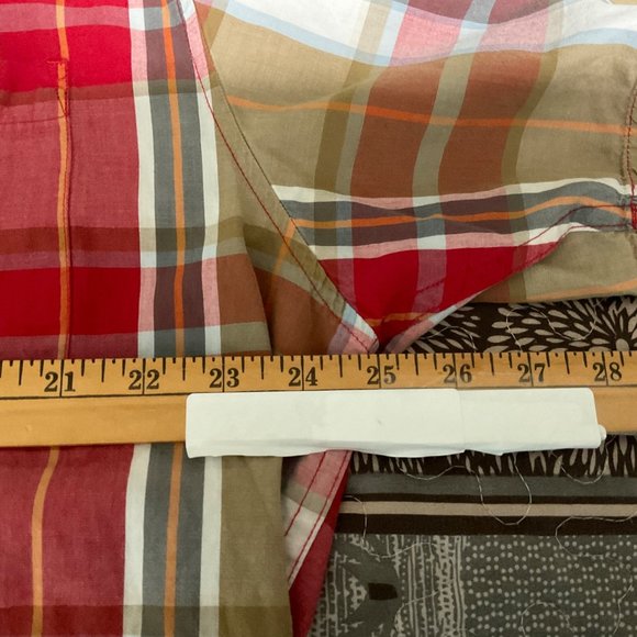 Quick Silver Mens XXL Multi Color Plaid Short Sleeve Casual Shirt Button Up - Picture 7 of 9